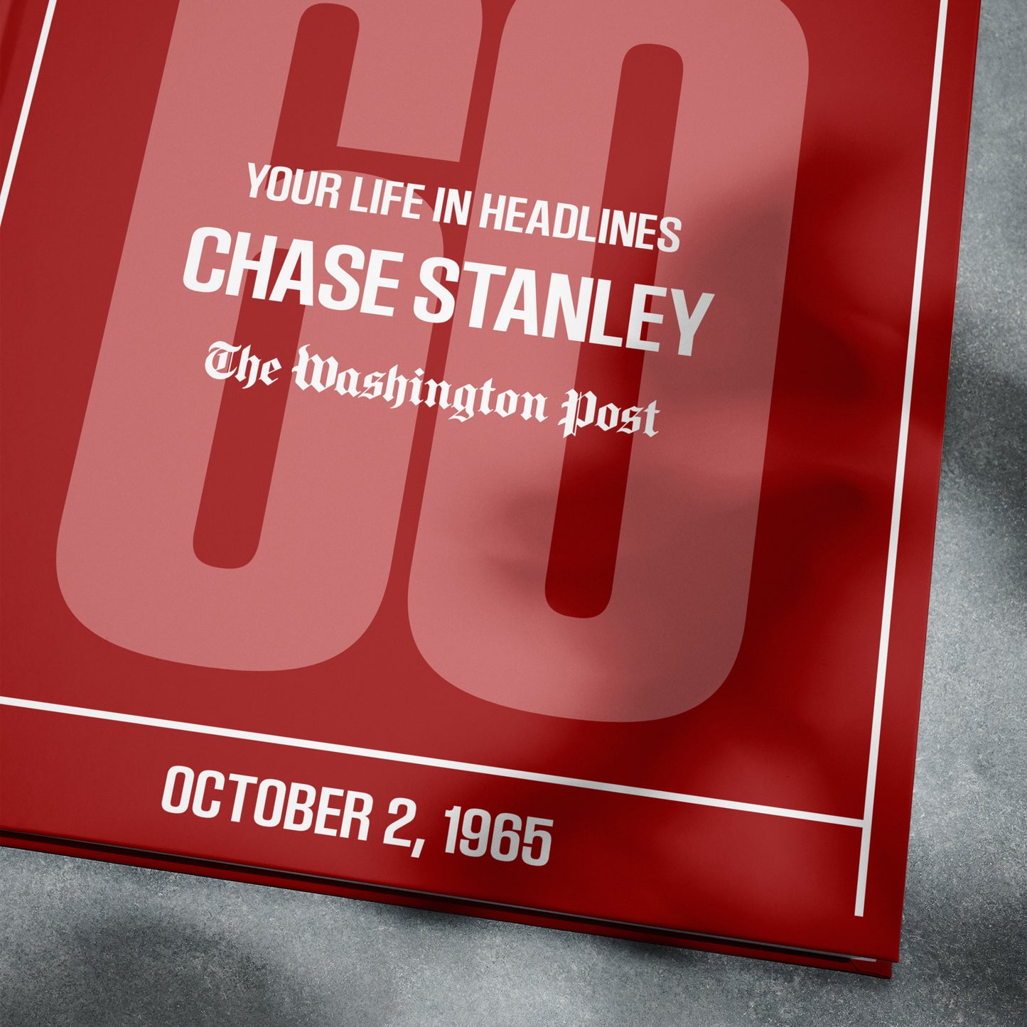 60th Milestone Birthday Newspaper Book
