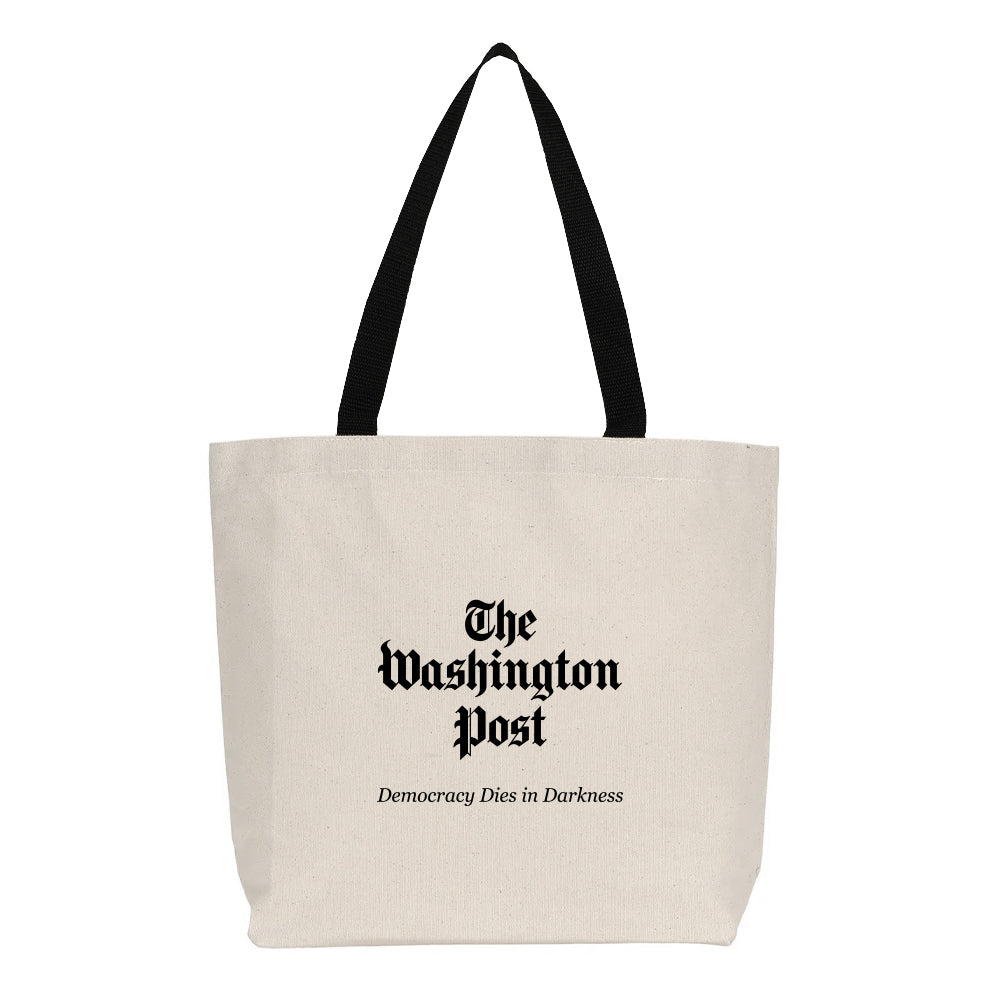 Washington Post tote bag cotton Democracy Dies in Darkness slogan