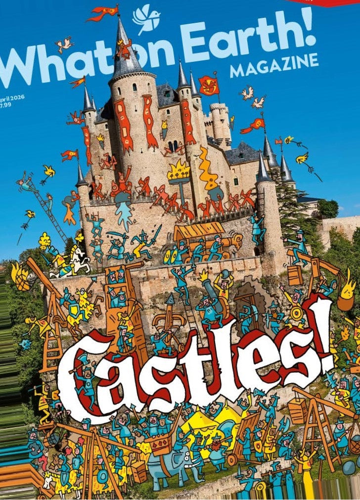 What On Earth! Magazine April 2026 cover featuring castles
