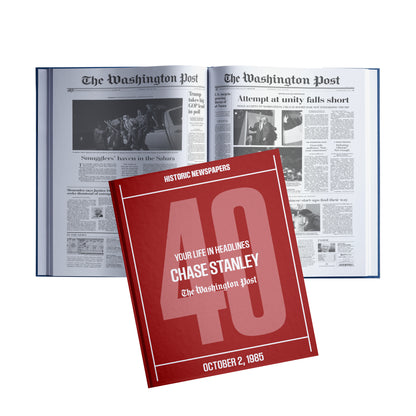40th Milestone Birthday Newspaper Book
