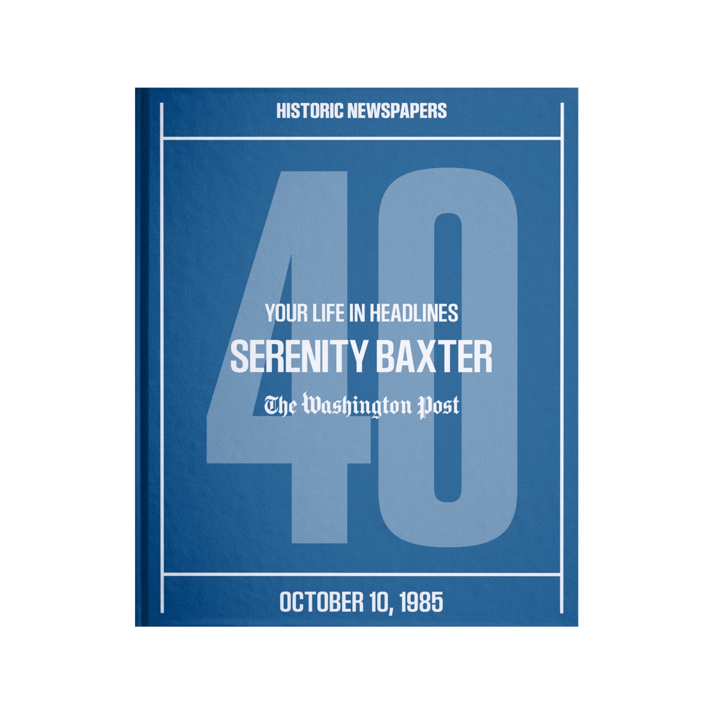 40th Milestone Birthday Newspaper Book