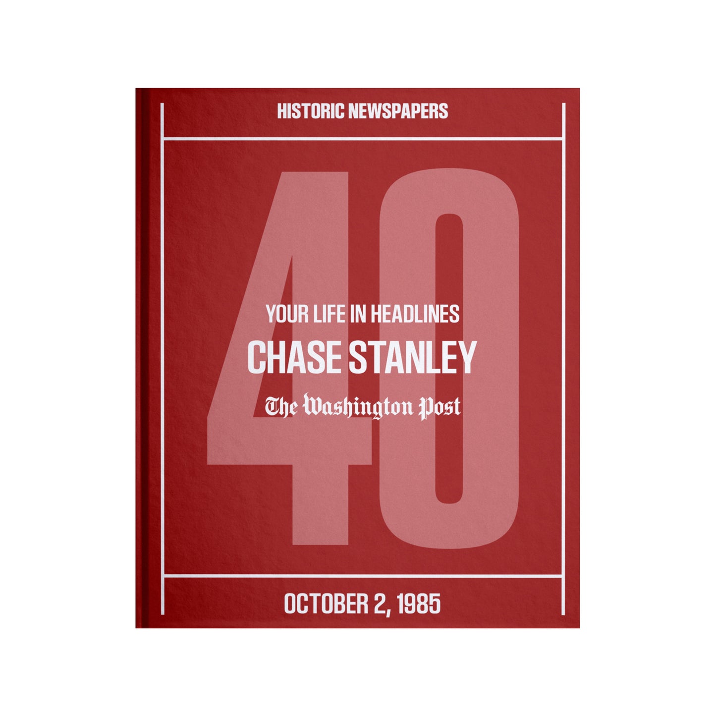 40th Milestone Birthday Newspaper Book