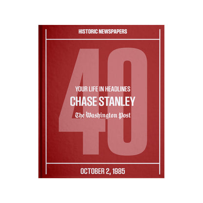 40th Milestone Birthday Newspaper Book