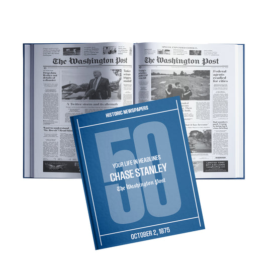 50th Milestone Birthday Newspaper Book