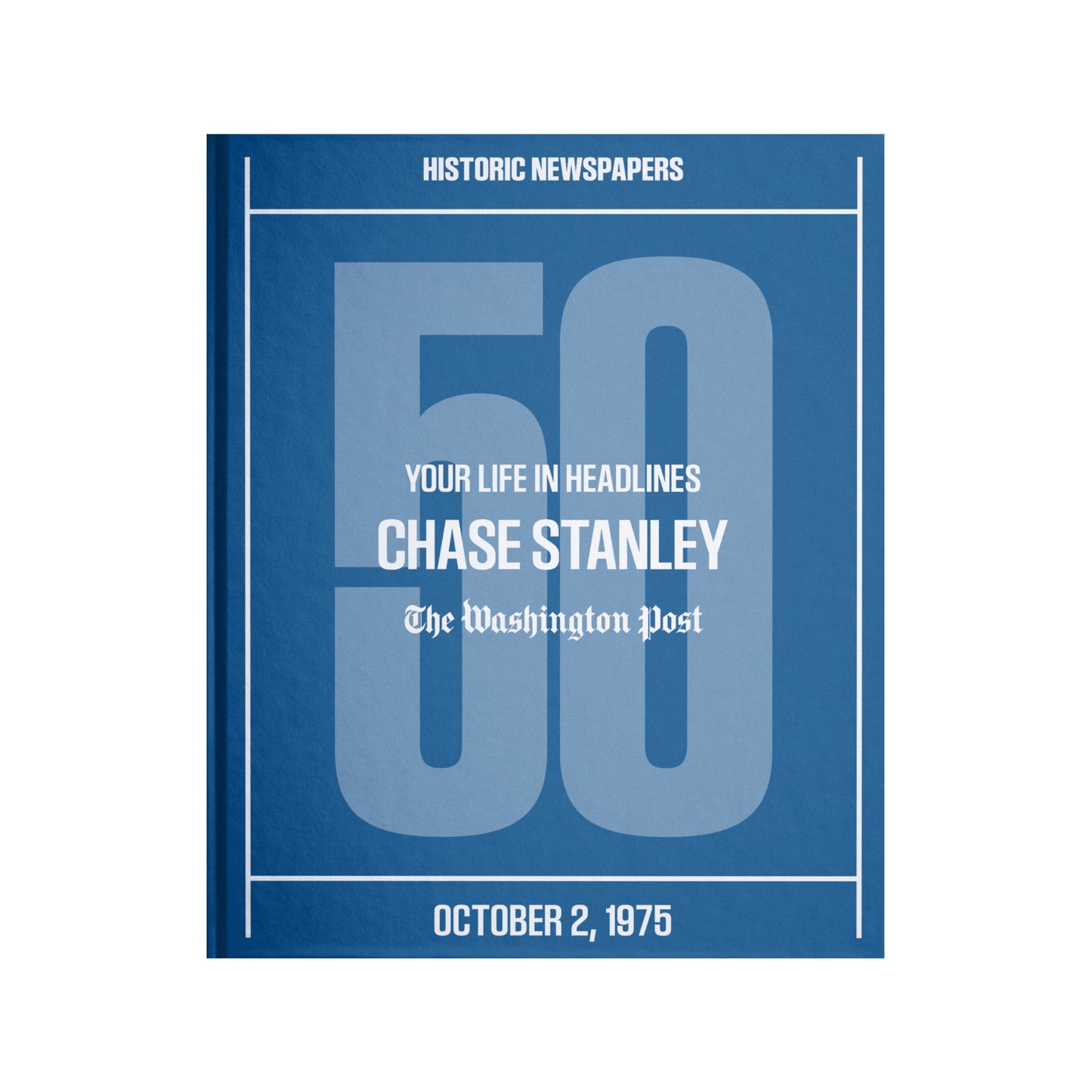 50th Milestone Birthday Newspaper Book