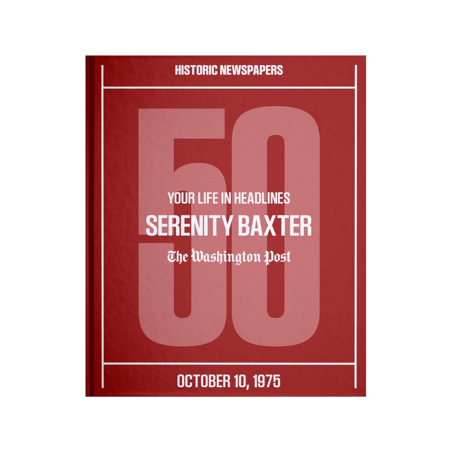 50th Milestone Birthday Newspaper Book