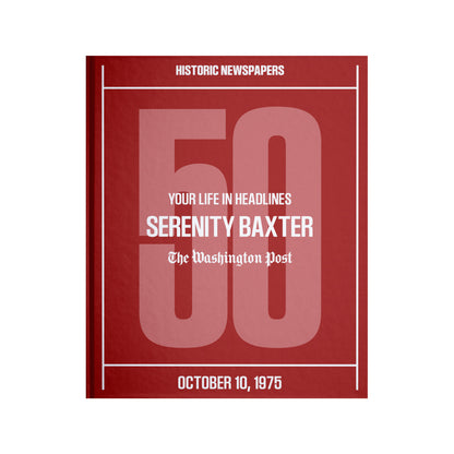 50th Milestone Birthday Newspaper Book