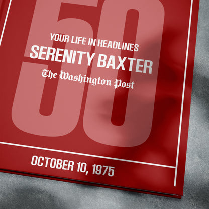 50th Milestone Birthday Newspaper Book