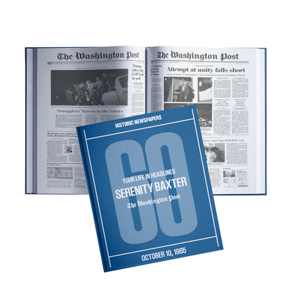 60th Milestone Birthday Newspaper Book