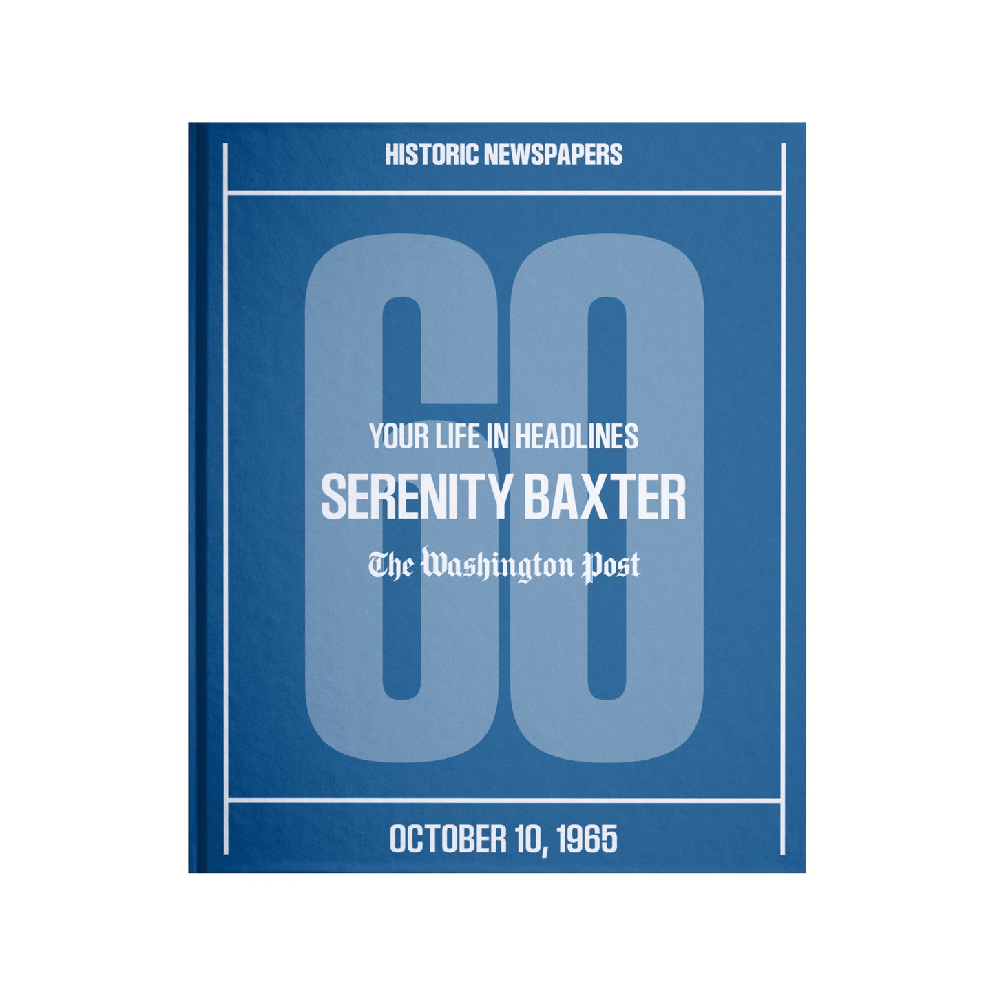 60th Milestone Birthday Newspaper Book