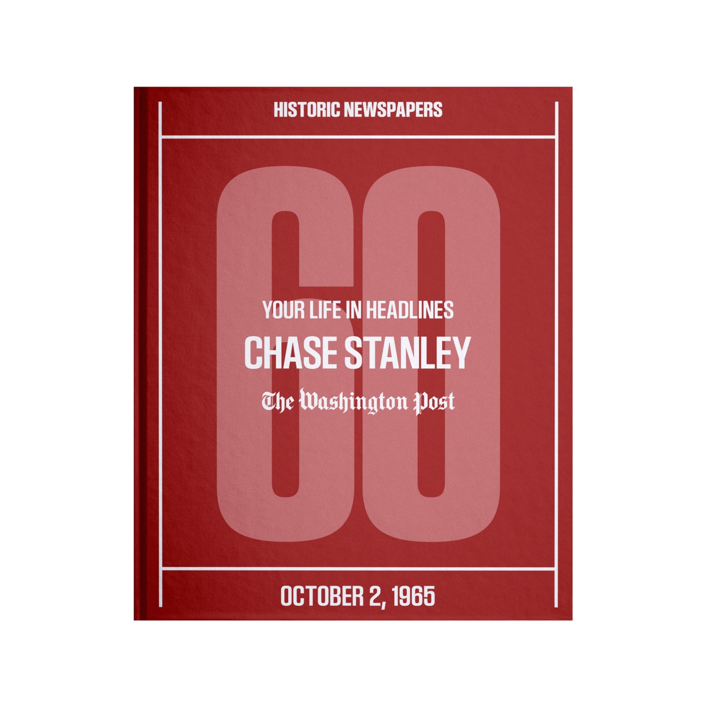 60th Milestone Birthday Newspaper Book