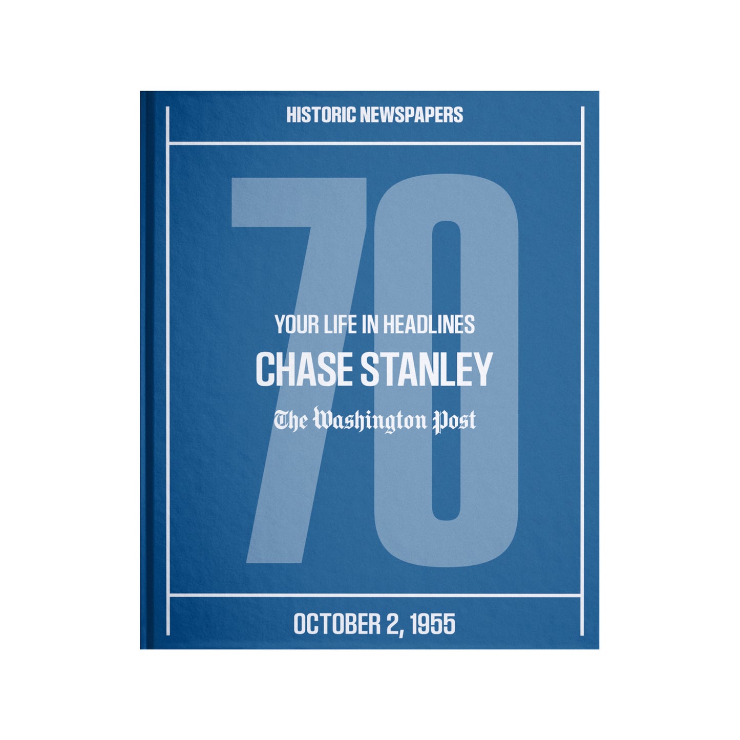 70th Milestone Birthday Newspaper Book