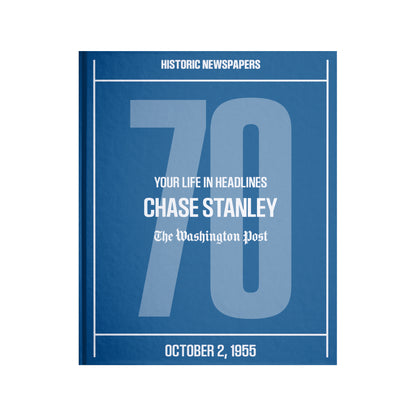 70th Milestone Birthday Newspaper Book