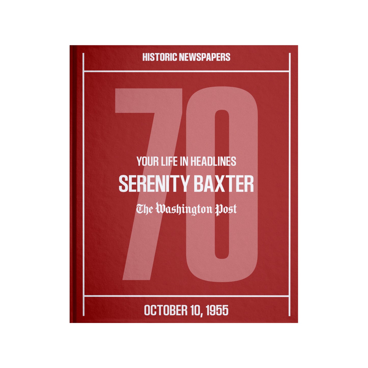 70th Milestone Birthday Newspaper Book