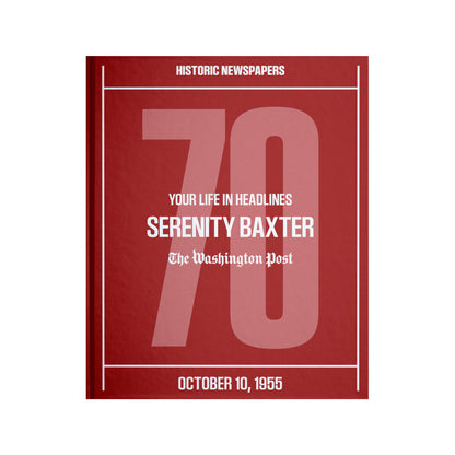 70th Milestone Birthday Newspaper Book