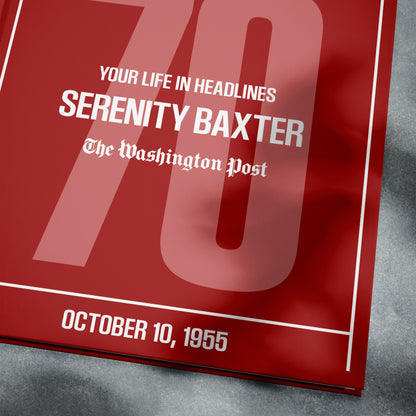 70th Milestone Birthday Newspaper Book