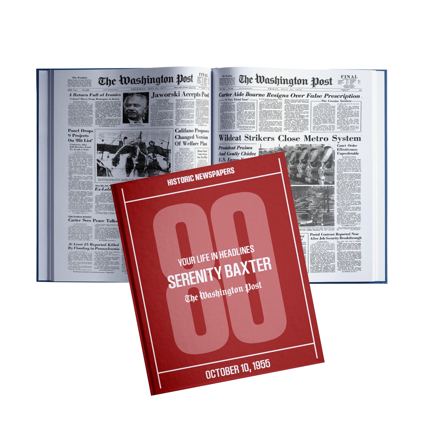 80th Milestone Birthday Newspaper Book