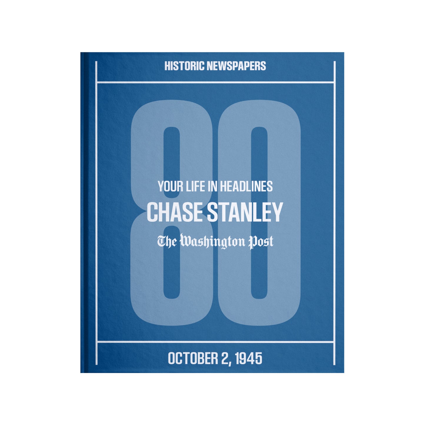 80th Milestone Birthday Newspaper Book