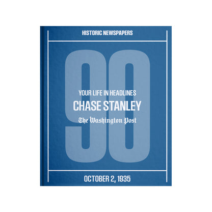 90th Milestone Birthday Newspaper Book