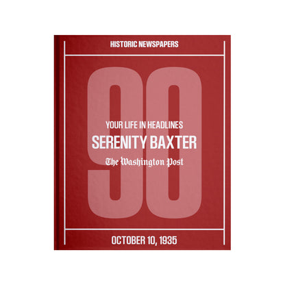 90th Milestone Birthday Newspaper Book