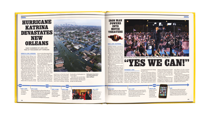 2000s history. America As It Happened full US history book timeline newspaper style
