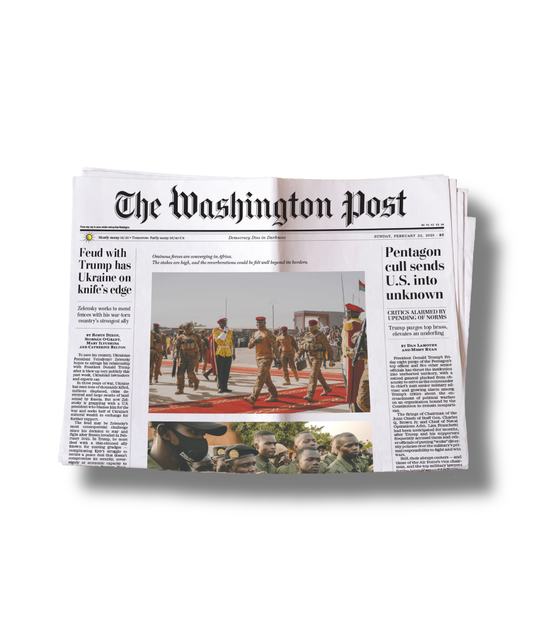 An example of the back page of The Washington Post newspaper