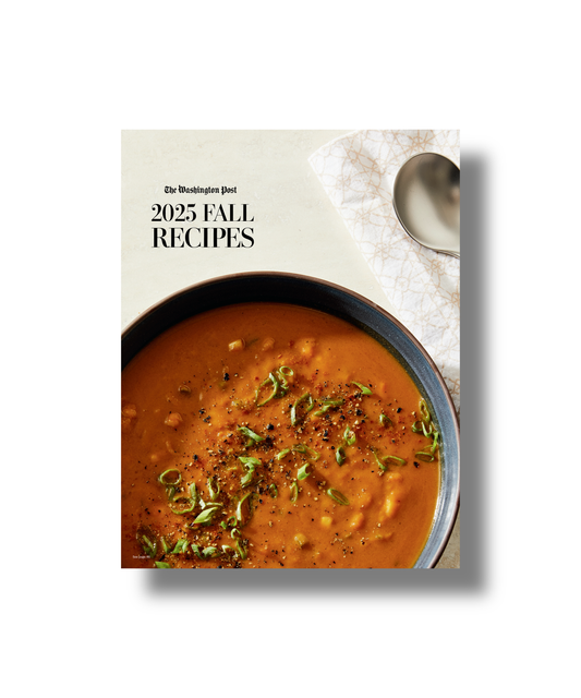 Fall 2025 recipes Washington Post cookbook cover seasonal meals.