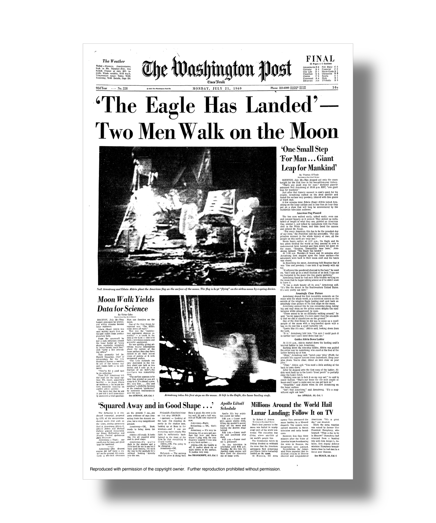 Apollo 11 Moon Landing, 1969