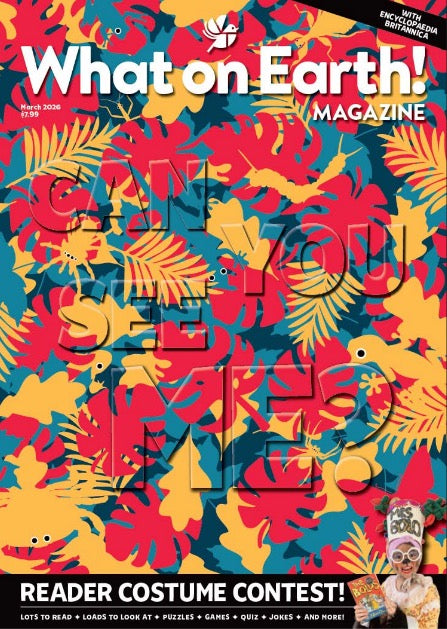 What On Earth! Magazine March 2026 cover featuring the "Can You See the Trees?" theme