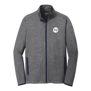 Charcoal workout jersey jacket with WP logo 